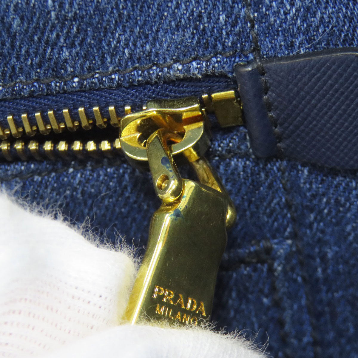 PRADA Canapa 2WAY Handbag Denim Ladies [Used]