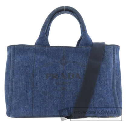 PRADA Canapa 2WAY Handbag Denim Ladies [Used]