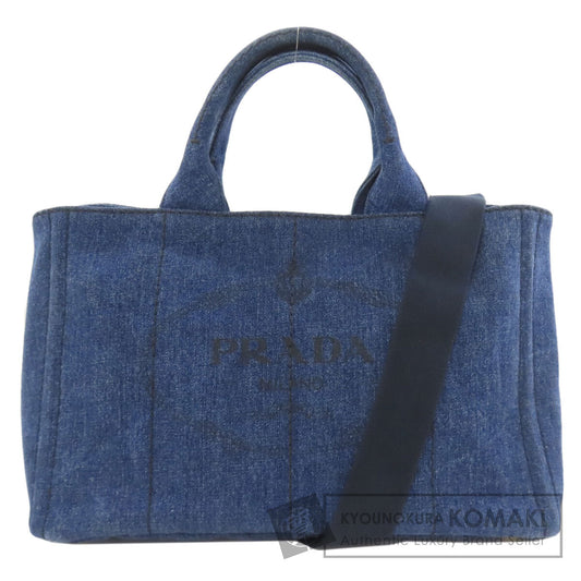 PRADA Canapa 2WAY Handbag Denim Ladies [Used]
