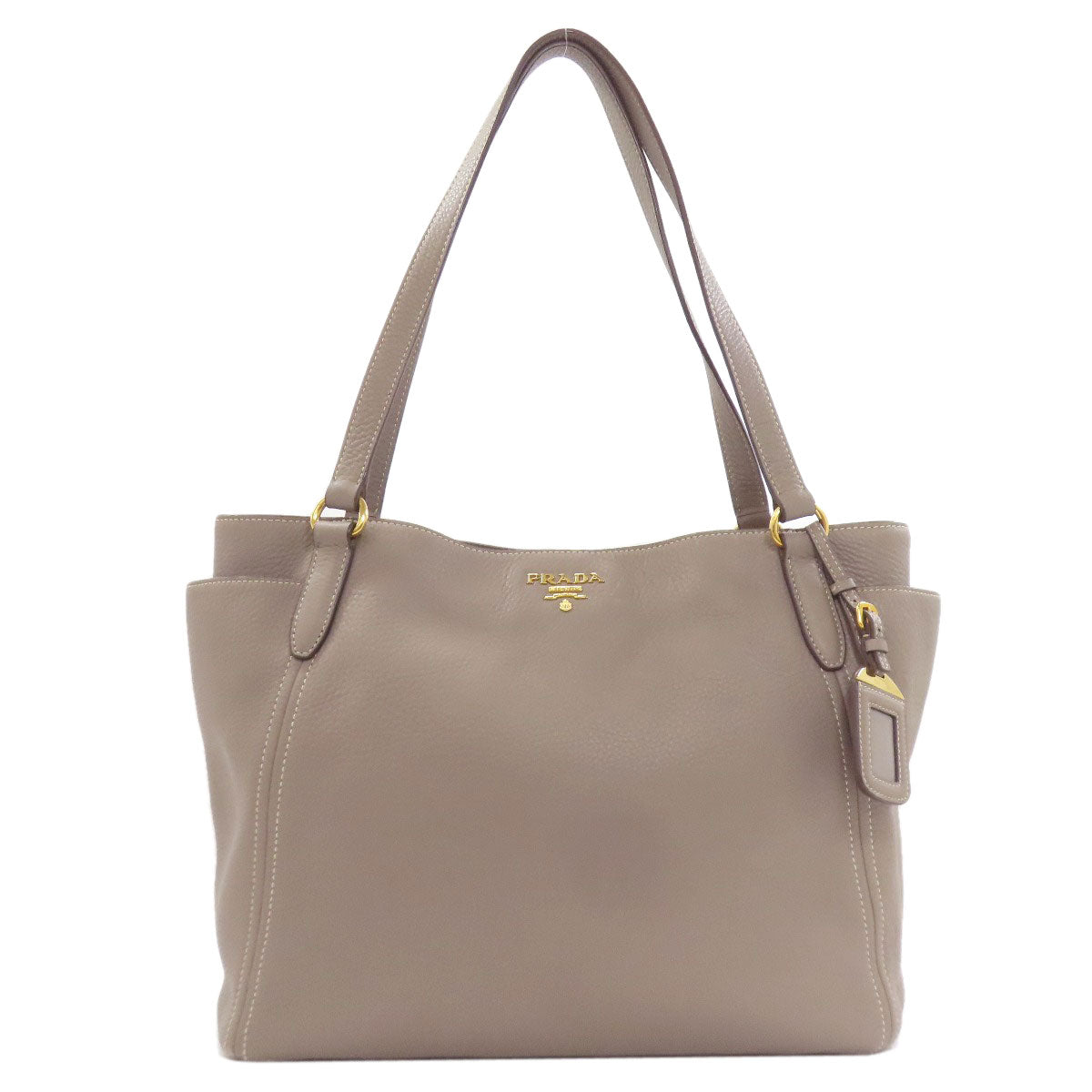 PRADA logo Tote Bag Calf Ladies [Used]