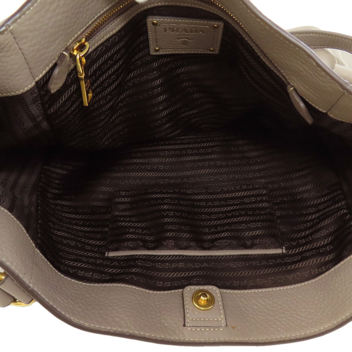 PRADA logo Tote Bag Calf Ladies [Used]