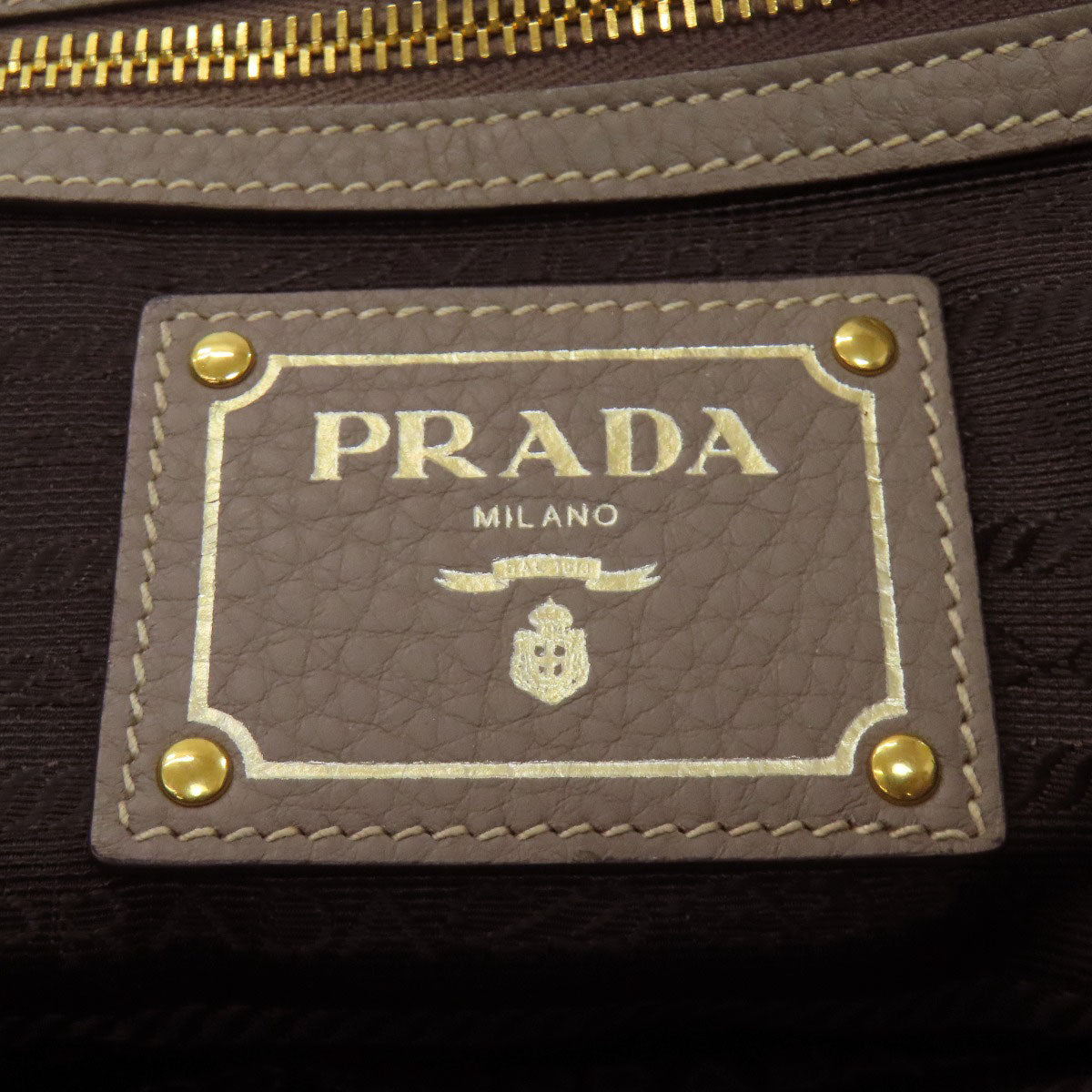 PRADA logo Tote Bag Calf Ladies [Used]