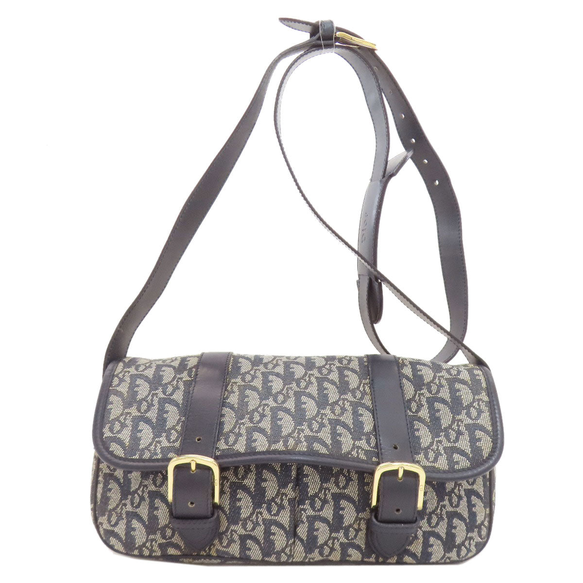CHRISTIAN DIOR Trotter pattern Shoulder Bag Canvas Ladies [Used]