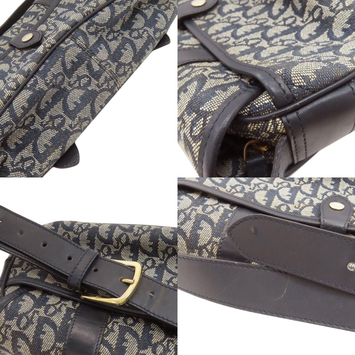 CHRISTIAN DIOR Trotter pattern Shoulder Bag Canvas Ladies [Used]