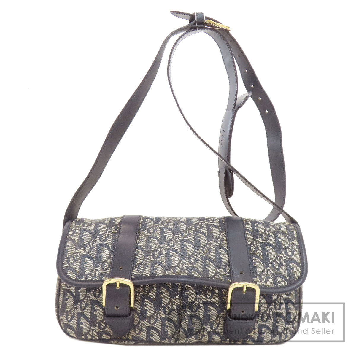 CHRISTIAN DIOR Trotter pattern Shoulder Bag Canvas Ladies [Used]