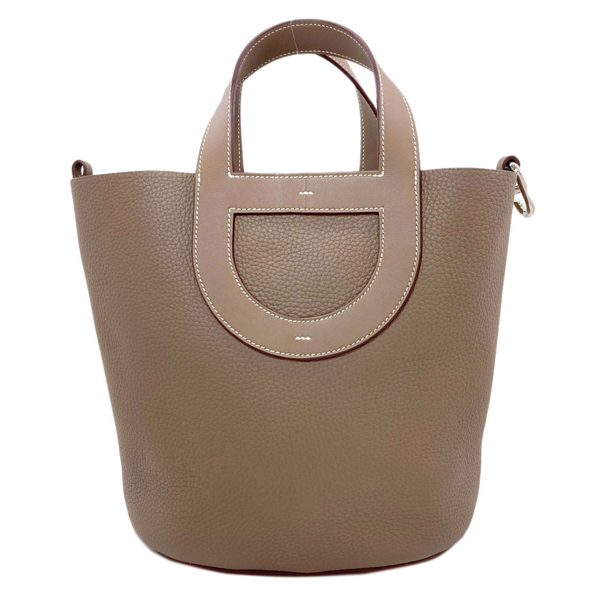 HERMES In the Loop 23 Etoupe SilverHardware Handbag Taurillon Clemence Ladies [Used]