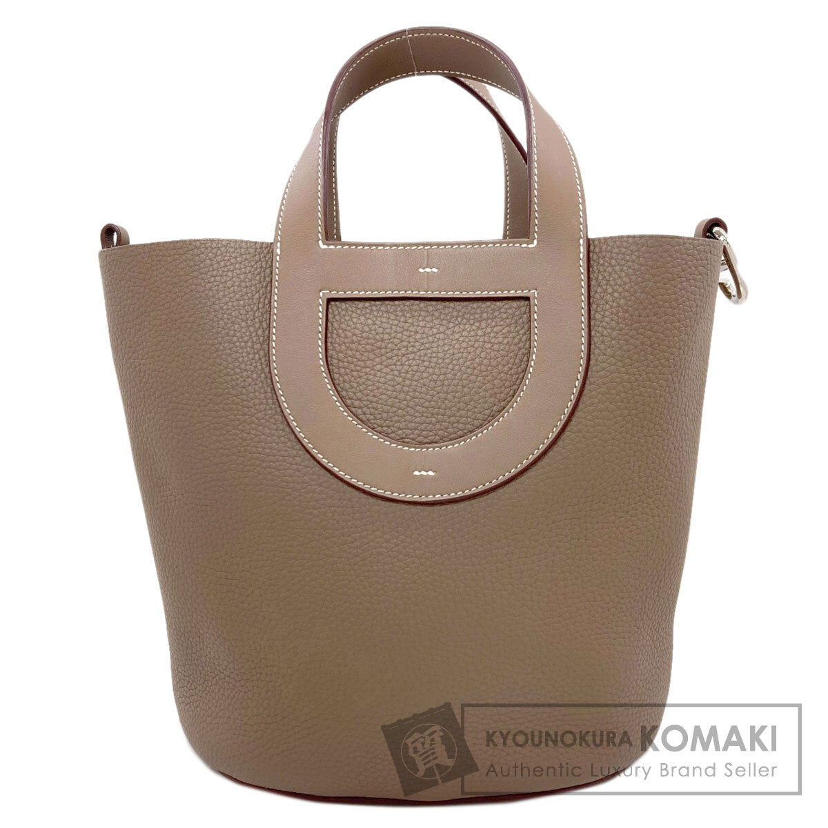 HERMES In the Loop 23 Etoupe SilverHardware Handbag Taurillon Clemence Ladies [Used]