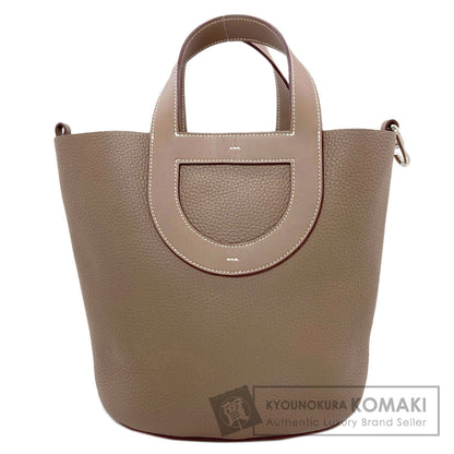 HERMES In the Loop 23 Etoupe SilverHardware Handbag Taurillon Clemence Ladies [Used]