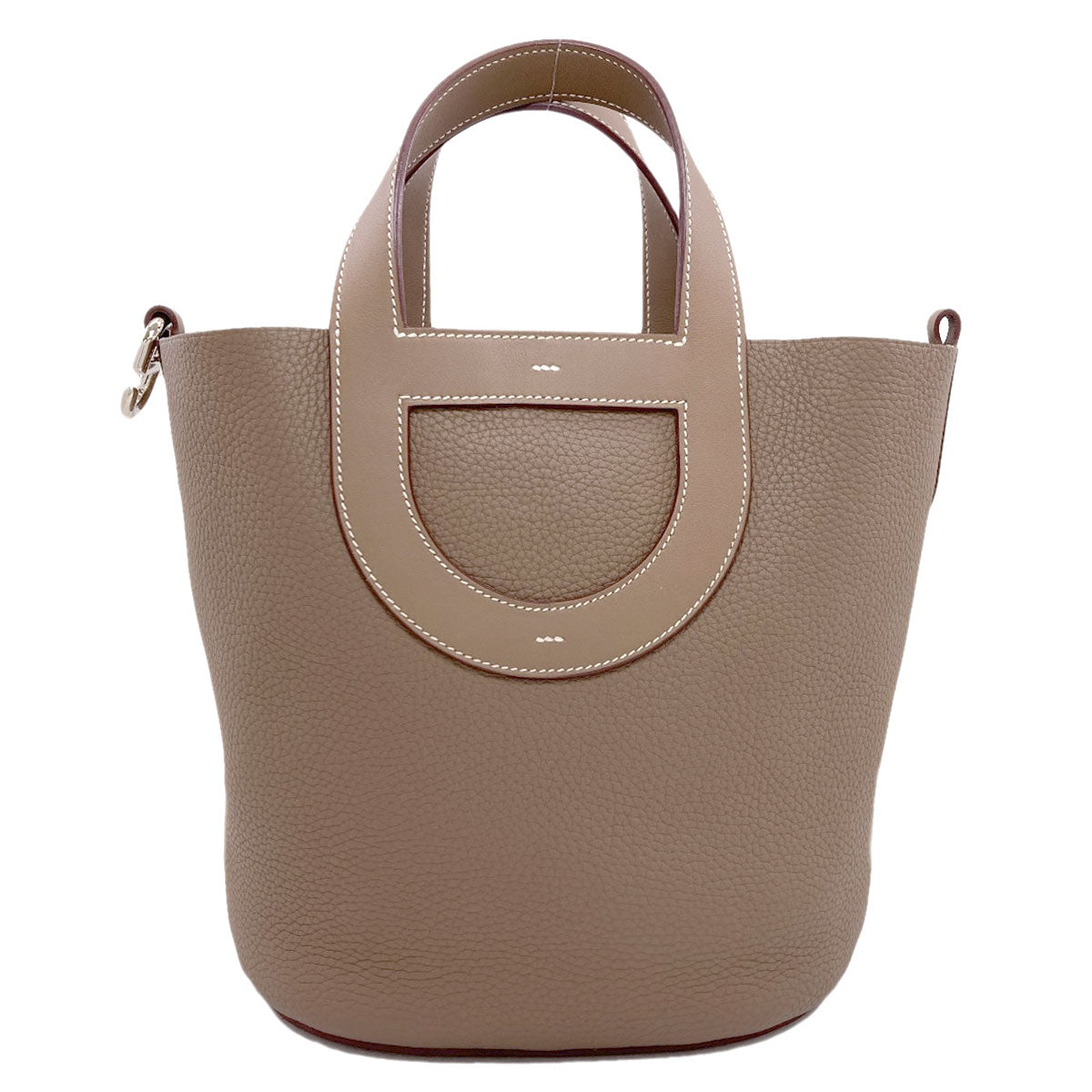 HERMES In the Loop 23 Etoupe SilverHardware Handbag Taurillon Clemence Ladies [Used]