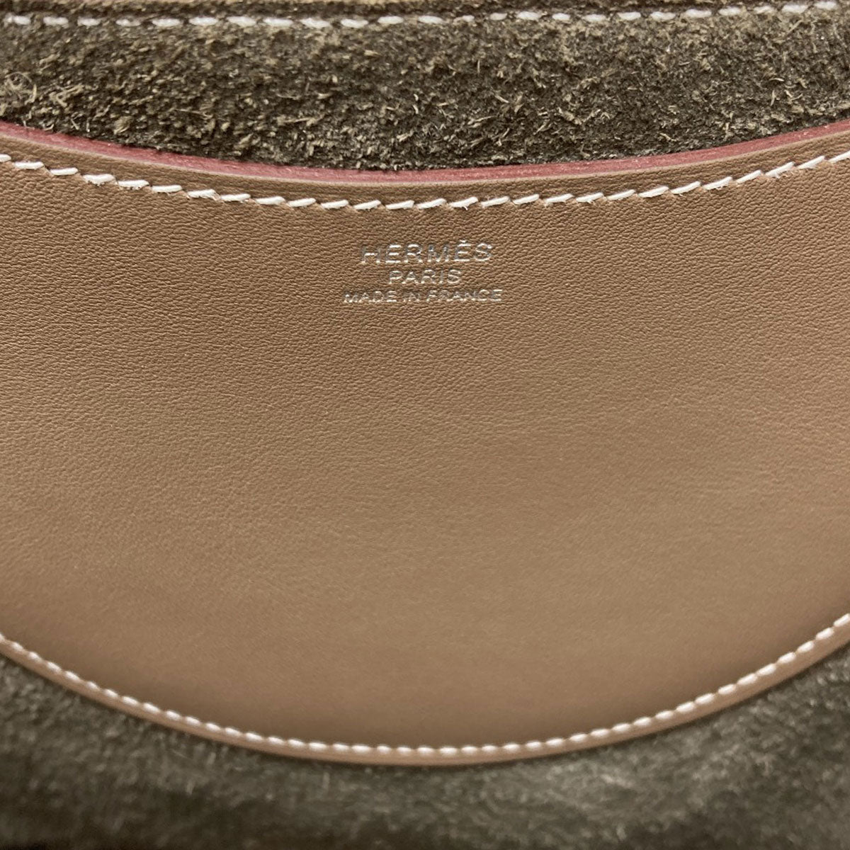 HERMES In the Loop 23 Etoupe SilverHardware Handbag Taurillon Clemence Ladies [Used]