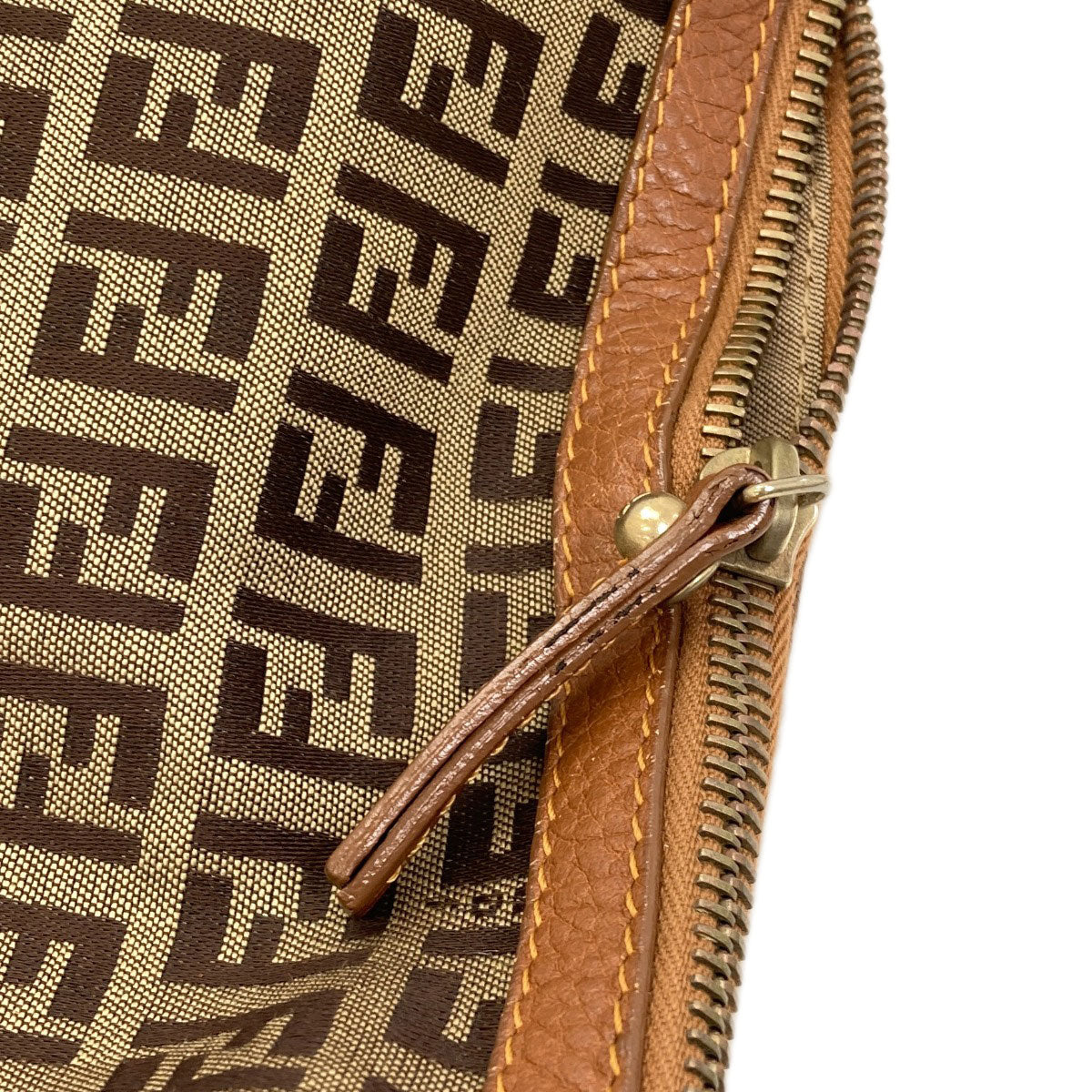 FENDI Long Shoulder Zucca Pattern Shoulder Bag Canvas Ladies [Used]