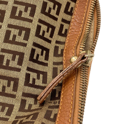 FENDI Long Shoulder Zucca Pattern Shoulder Bag Canvas Ladies [Used]