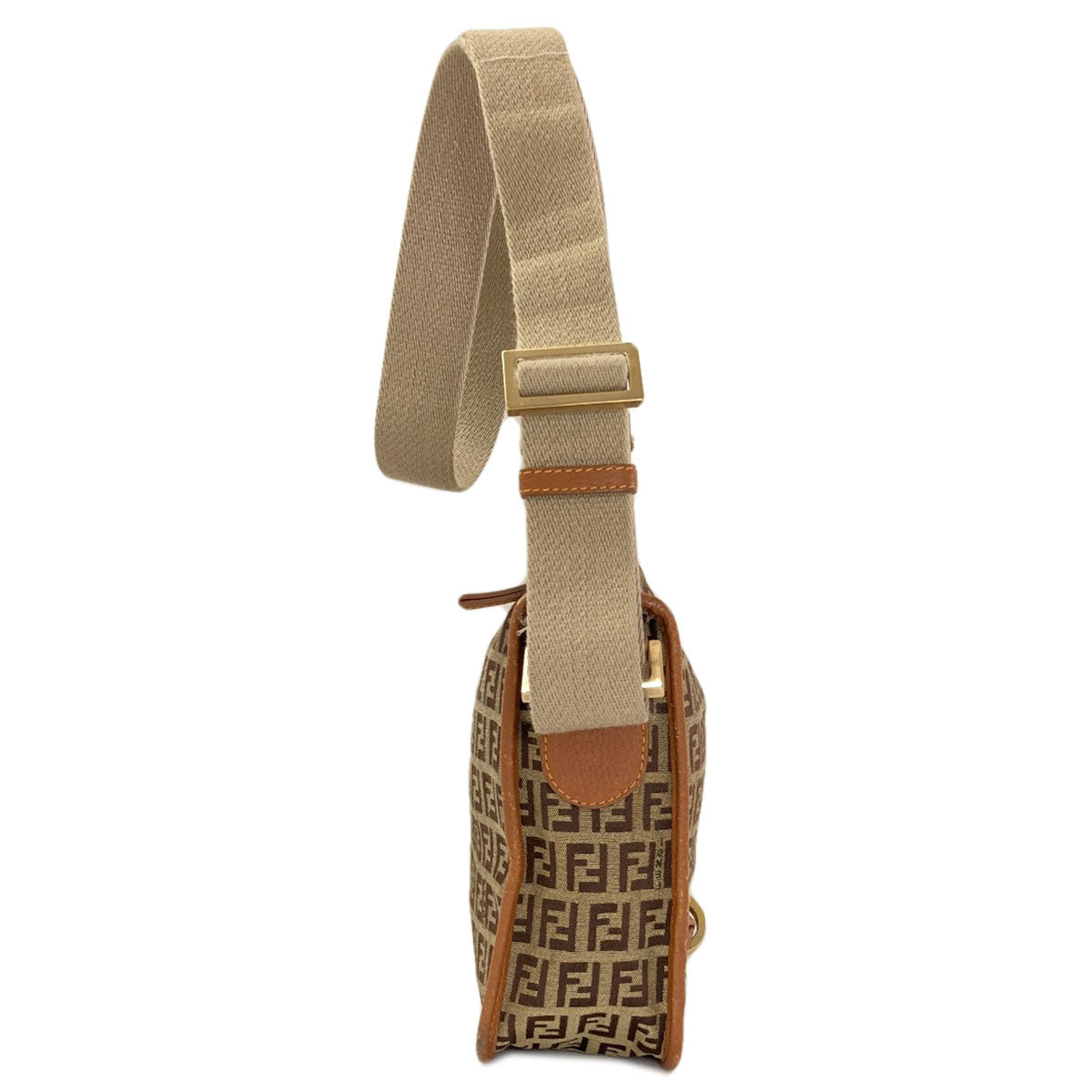 FENDI Long Shoulder Zucca Pattern Shoulder Bag Canvas Ladies [Used]