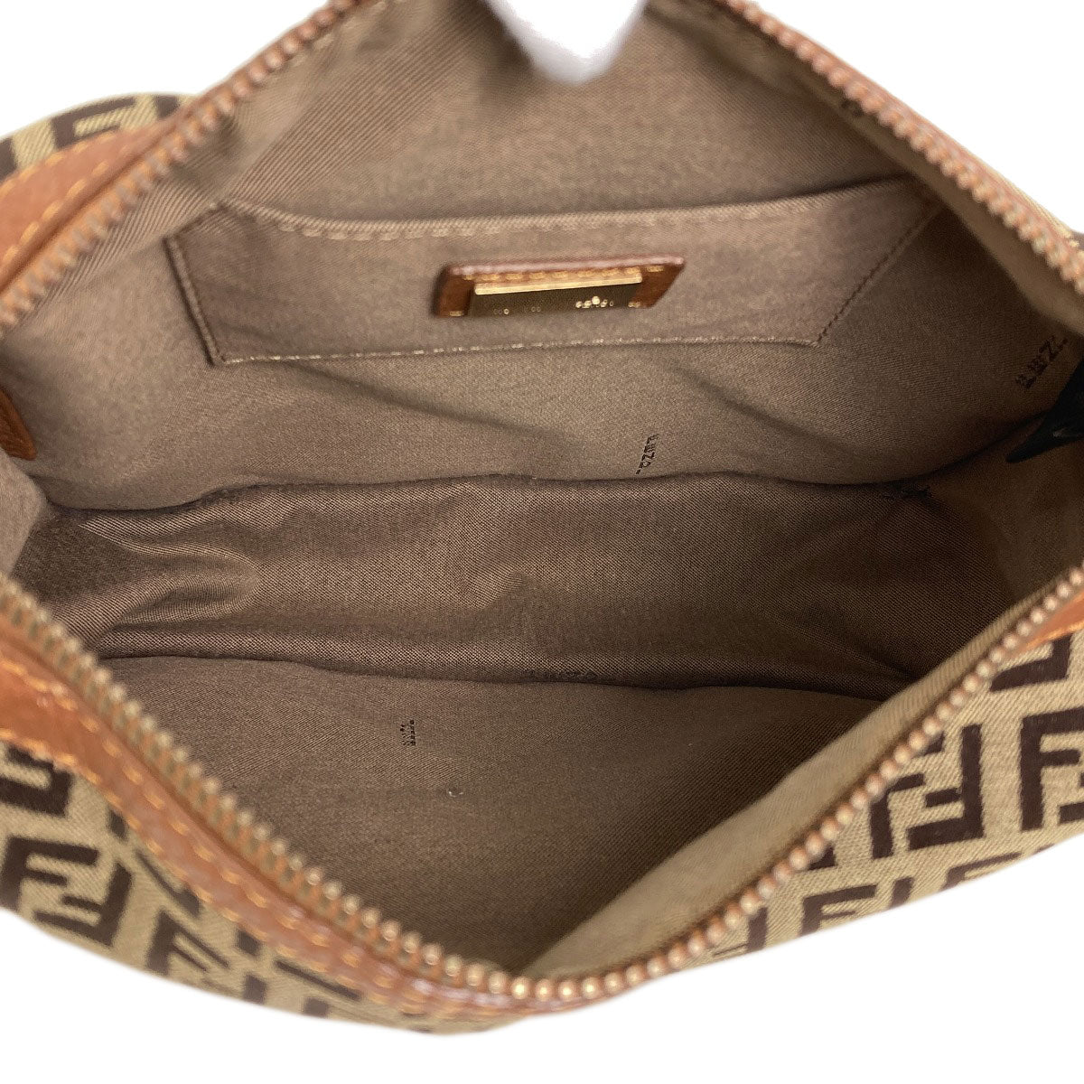 FENDI Long Shoulder Zucca Pattern Shoulder Bag Canvas Ladies [Used]