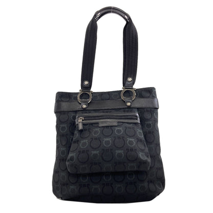 Salvatore Ferragamo Gancini Hardware motif Tote Bag Canvas Ladies [Used]