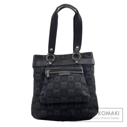 Salvatore Ferragamo Gancini Hardware motif Tote Bag Canvas Ladies [Used]