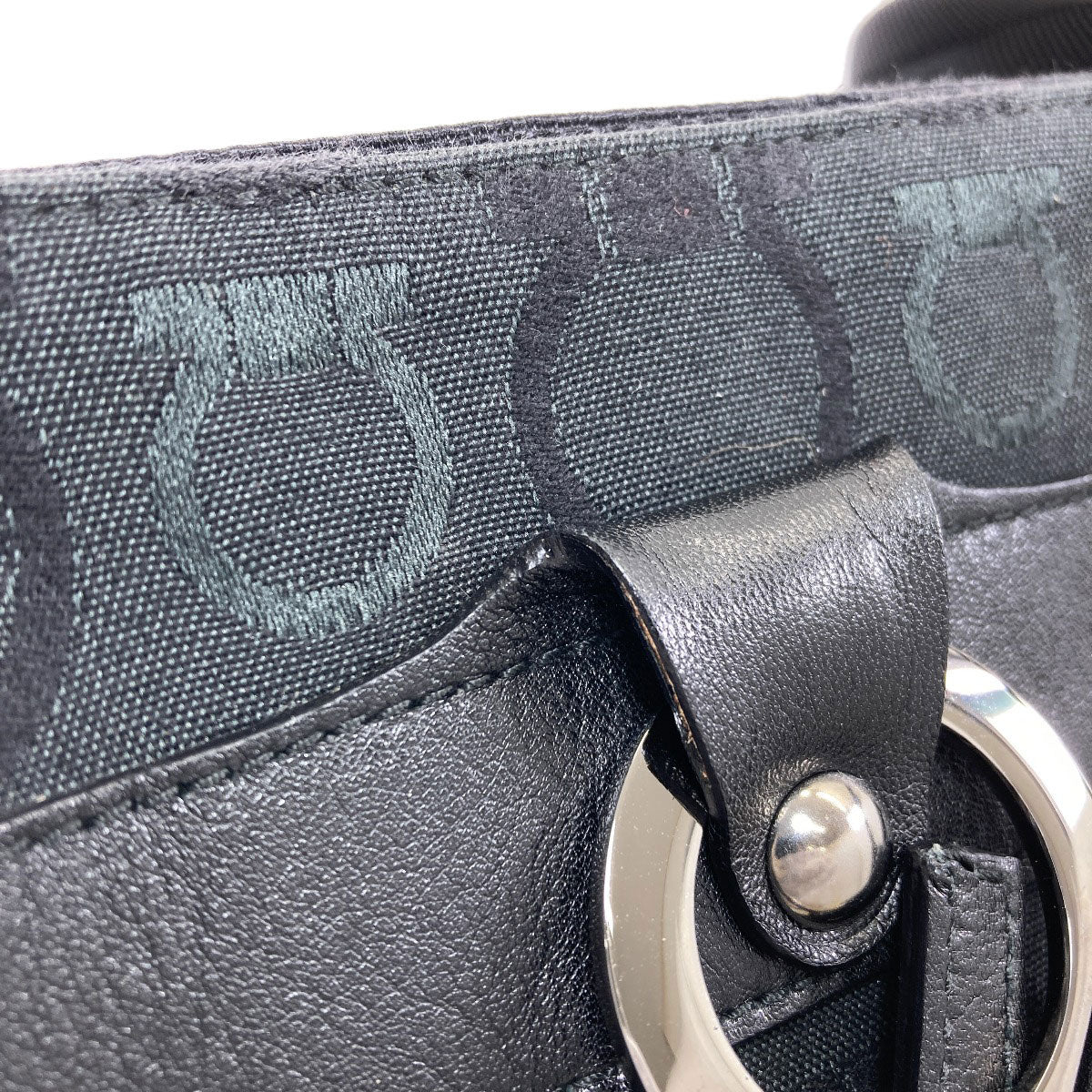 Salvatore Ferragamo Gancini Hardware motif Tote Bag Canvas Ladies [Used]