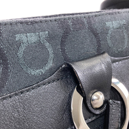 Salvatore Ferragamo Gancini Hardware motif Tote Bag Canvas Ladies [Used]
