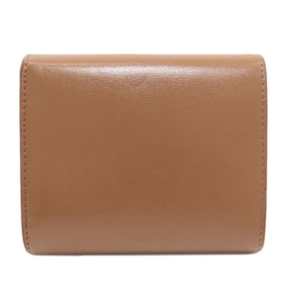 CELINE Small flap wallet Triomphe Tri-fold wallet (with Coin Pocket) Leather Ladies [Used]