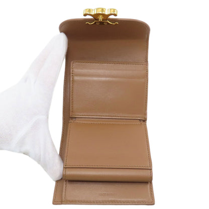 CELINE Small flap wallet Triomphe Tri-fold wallet (with Coin Pocket) Leather Ladies [Used]