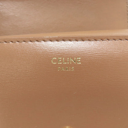 CELINE Small flap wallet Triomphe Tri-fold wallet (with Coin Pocket) Leather Ladies [Used]