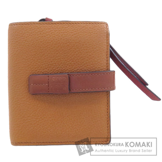 LOEWE anagram Bifold Wallet with Coin Pocket Leather Ladies [Used]