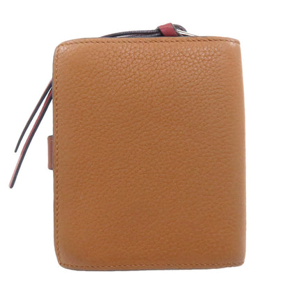 LOEWE anagram Bifold Wallet with Coin Pocket Leather Ladies [Used]