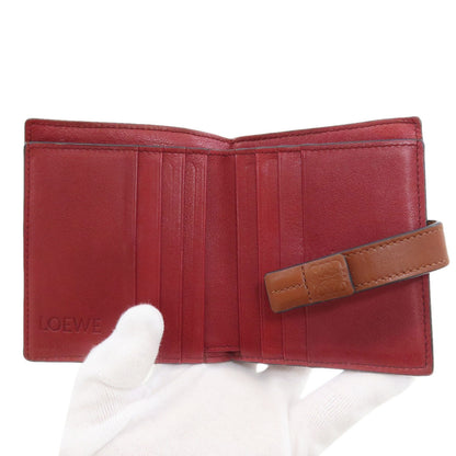 LOEWE anagram Bifold Wallet with Coin Pocket Leather Ladies [Used]