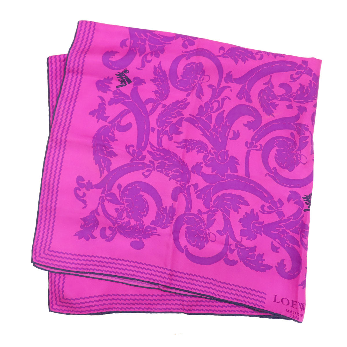 LOEWE logo Scarf Silk Ladies [Used]