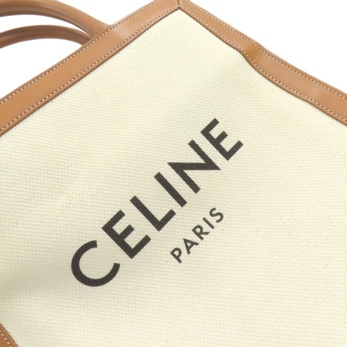 CELINE Vertical Cabas 2WAY Handbag Canvas Ladies [Used]