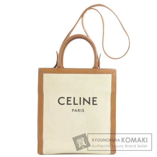 CELINE Vertical Cabas 2WAY Handbag Canvas Ladies [Used]