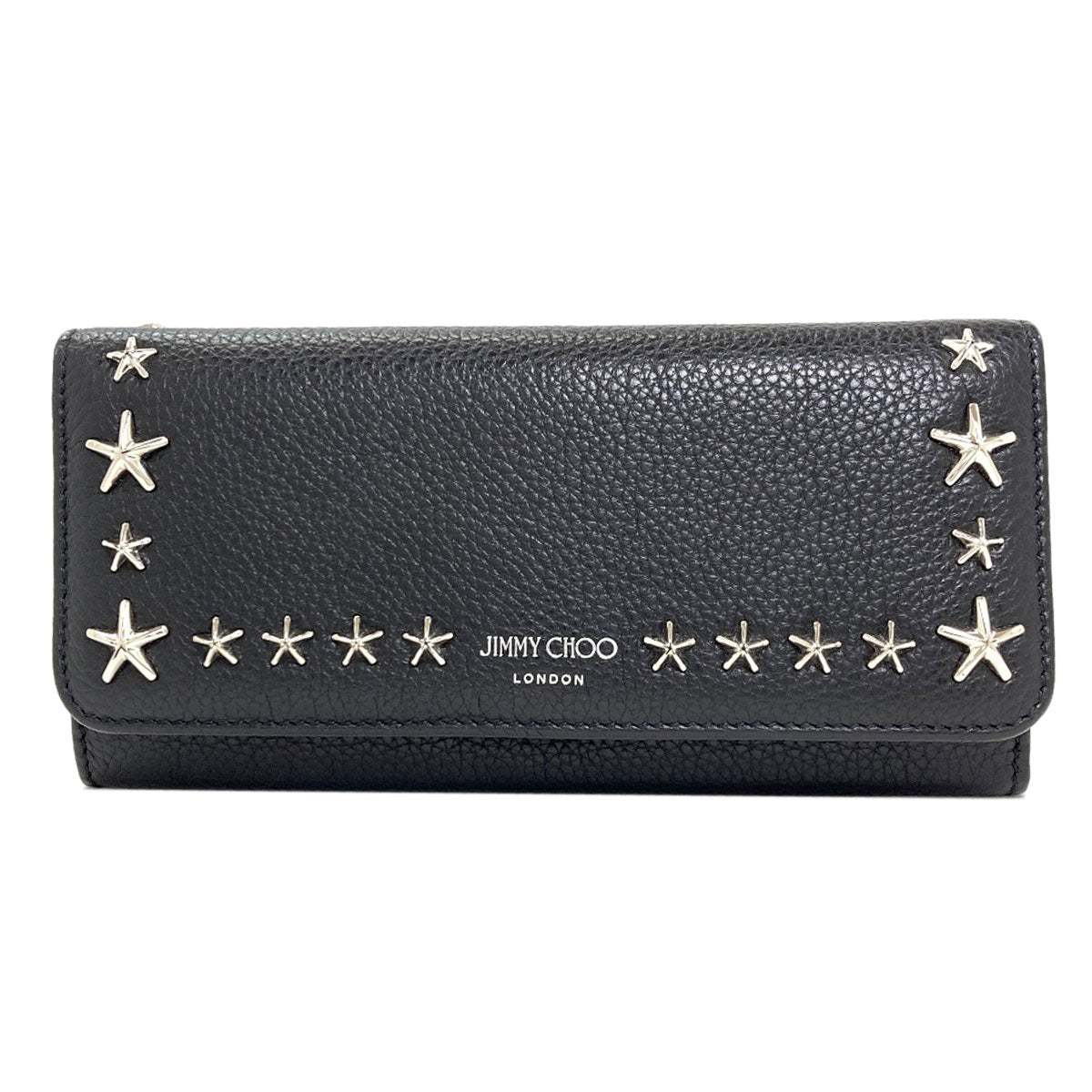 Jimmy Choo Star motif Long wallet (with coin pocket) Leather Ladies [Used]
