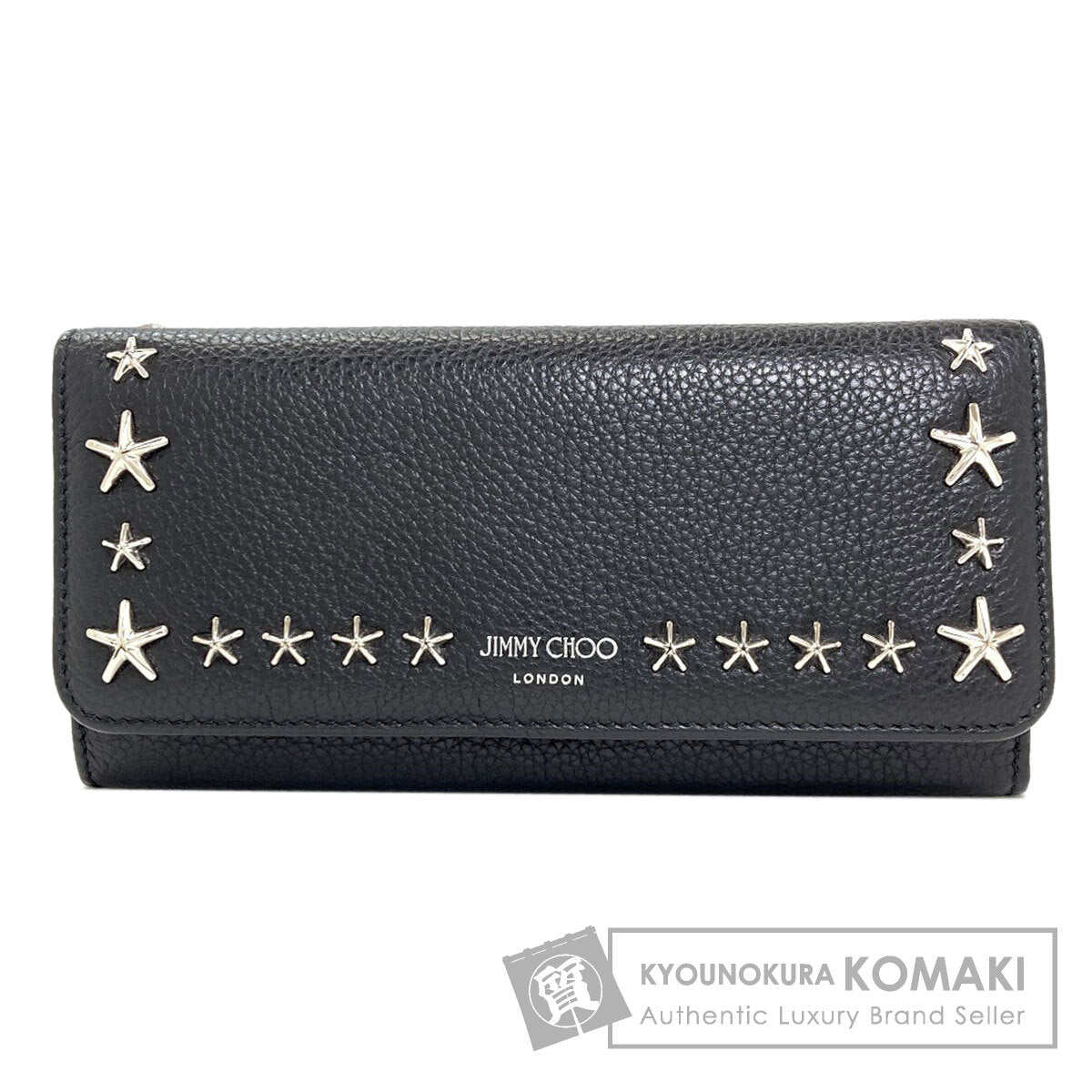 Jimmy Choo Star motif Long wallet (with coin pocket) Leather Ladies [Used]