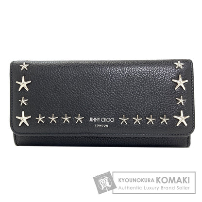 Jimmy Choo Star motif Long wallet (with coin pocket) Leather Ladies [Used]
