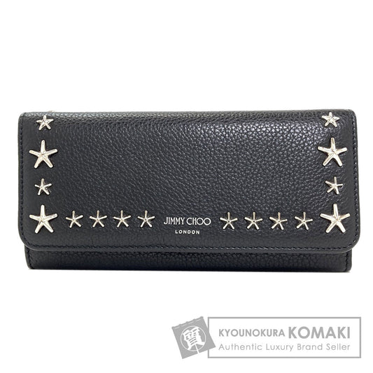 Jimmy Choo Star motif Long wallet (with coin pocket) Leather Ladies [Used]