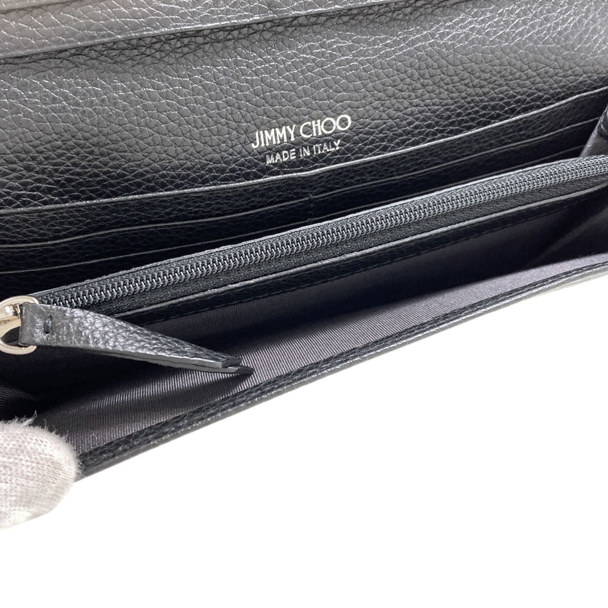Jimmy Choo Star motif Long wallet (with coin pocket) Leather Ladies [Used]