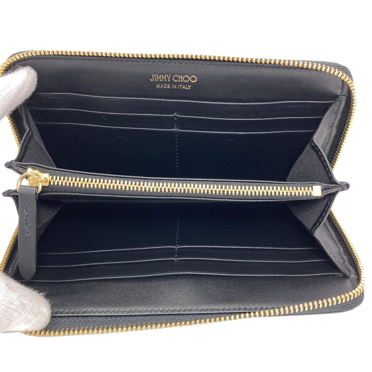 Jimmy Choo Pippa Long wallet (with coin pocket) Leather Ladies [Used]