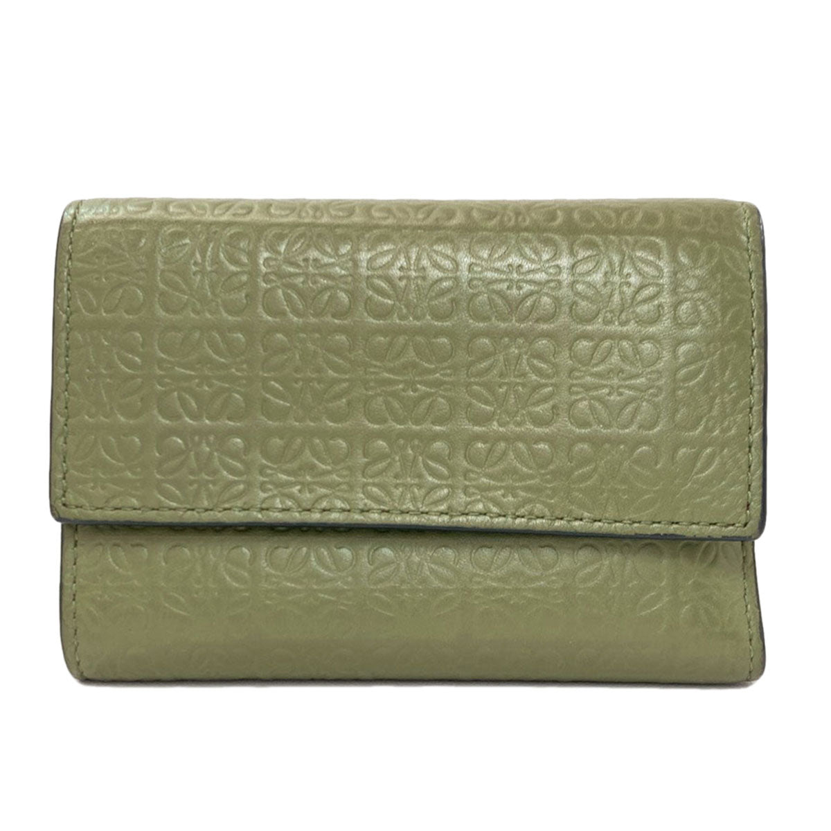 LOEWE Repeat Trifold Wallet Tri-fold wallet (with Coin Pocket) Calf Ladies [Used]
