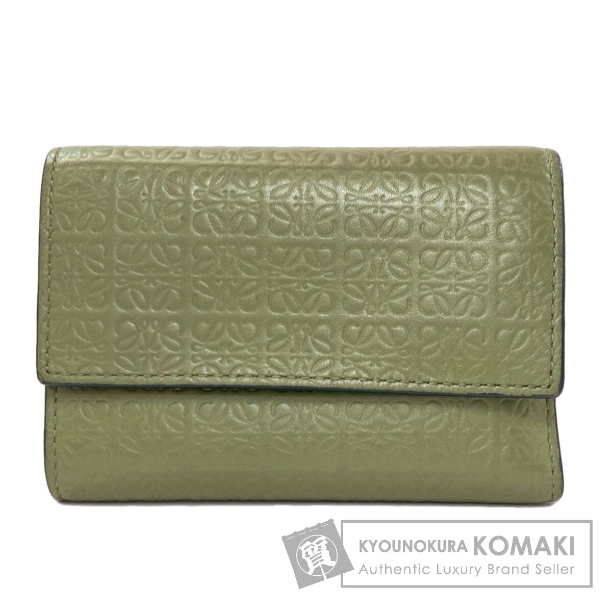 LOEWE Repeat Trifold Wallet Tri-fold wallet (with Coin Pocket) Calf Ladies [Used]