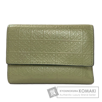 LOEWE Repeat Trifold Wallet Tri-fold wallet (with Coin Pocket) Calf Ladies [Used]