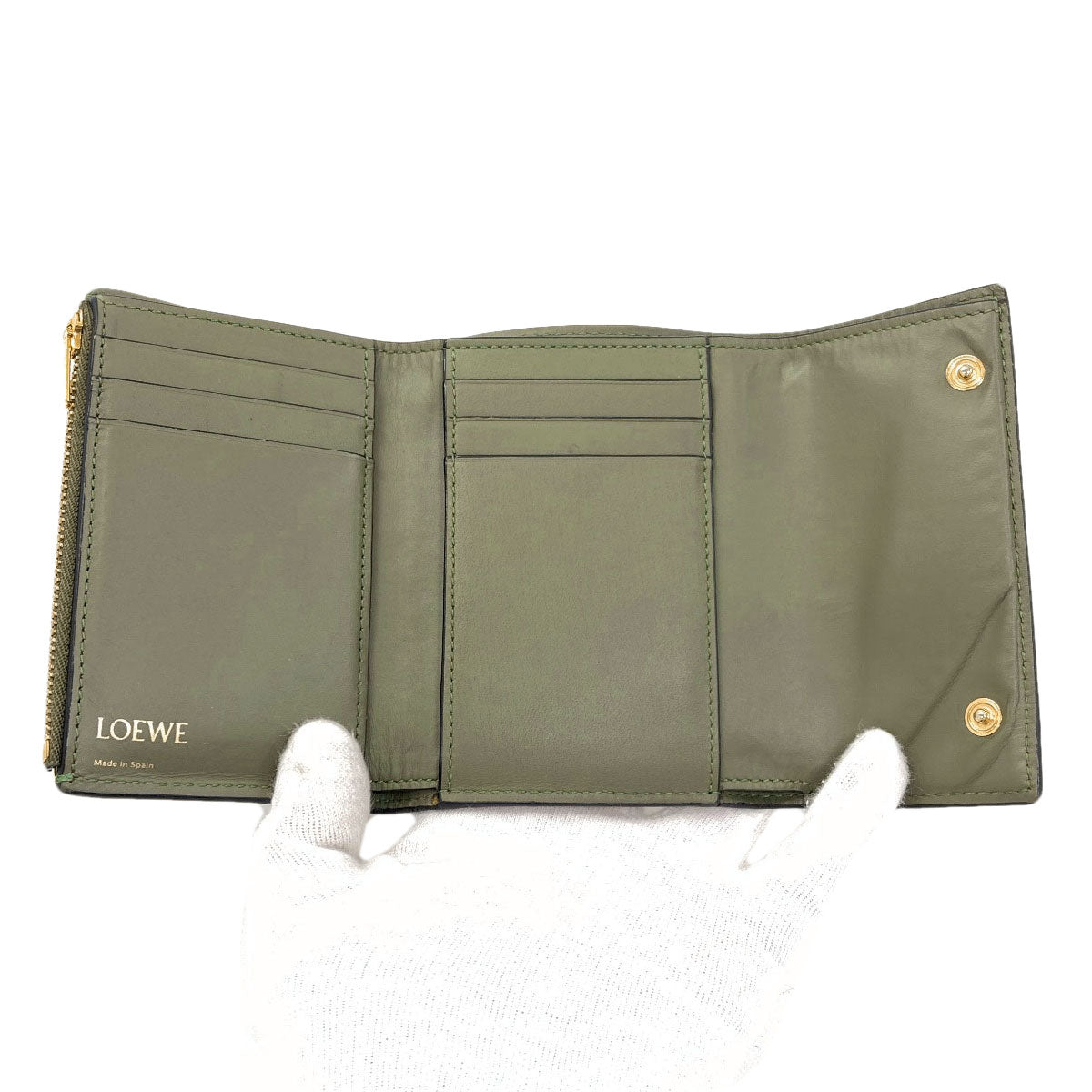 LOEWE Repeat Trifold Wallet Tri-fold wallet (with Coin Pocket) Calf Ladies [Used]