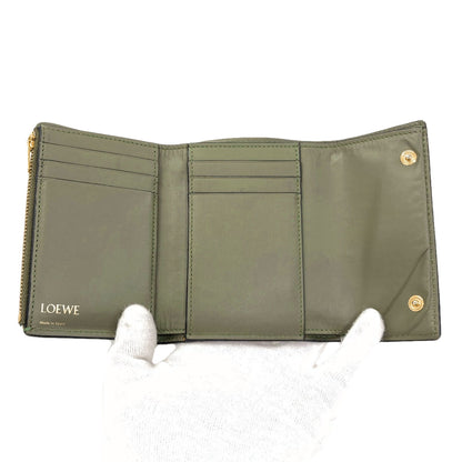 LOEWE Repeat Trifold Wallet Tri-fold wallet (with Coin Pocket) Calf Ladies [Used]
