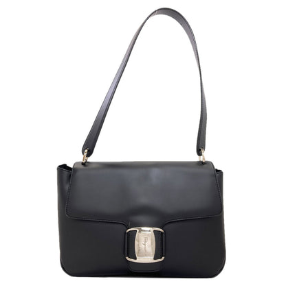 Salvatore Ferragamo logo Shoulder Bag Leather Ladies [Used]