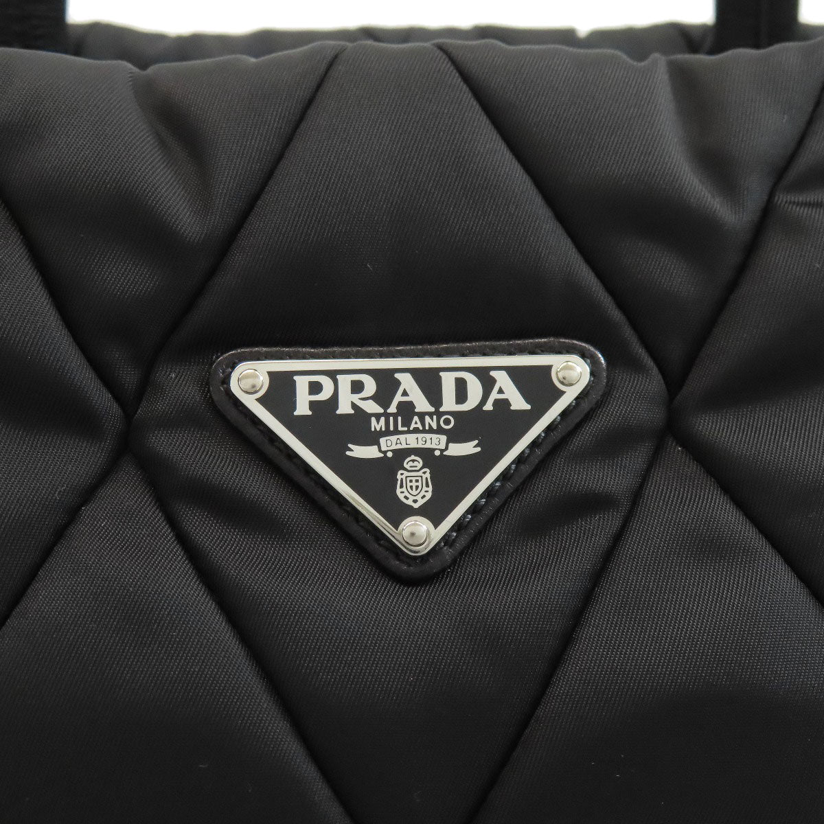 PRADA Logo hardware quilting Tote Bag Nylon Ladies [Used]