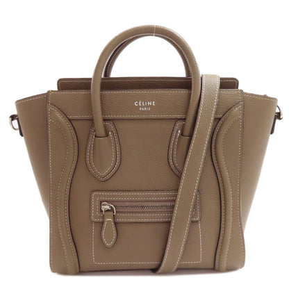 CELINE Luggage nano 2 WAY Handbag Calf Ladies [Used]