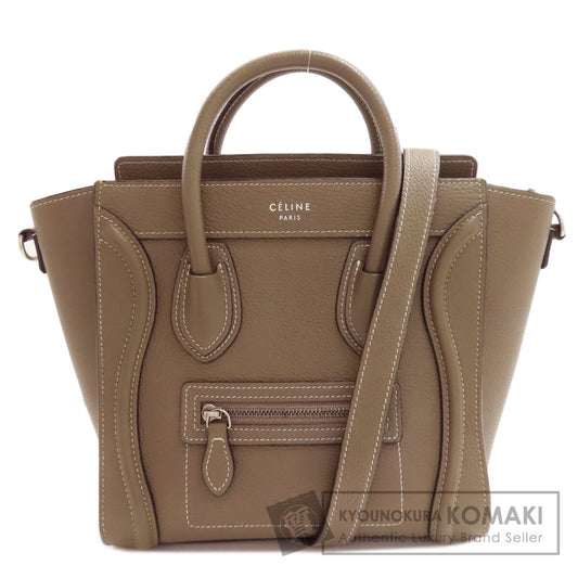 CELINE Luggage nano 2 WAY Handbag Calf Ladies [Used]