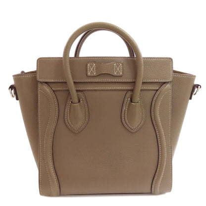 CELINE Luggage nano 2 WAY Handbag Calf Ladies [Used]