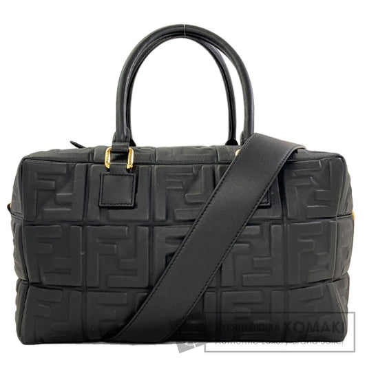 FENDI ZUCCA pattern embossed 2-way Handbag Calf Ladies [Used]
