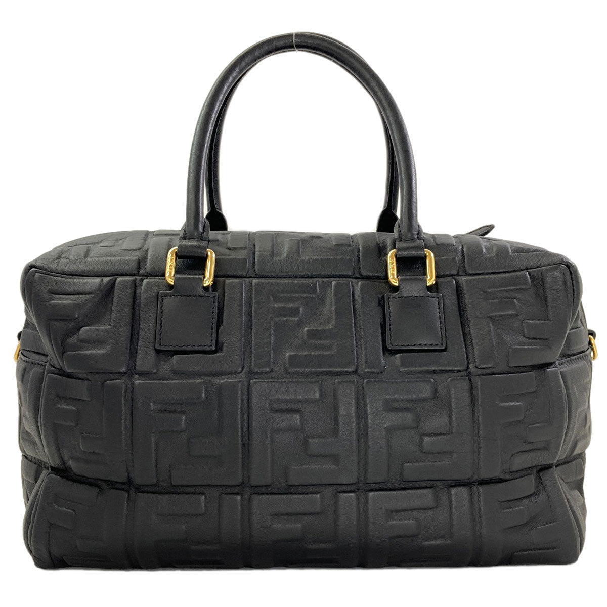 FENDI ZUCCA pattern embossed 2-way Handbag Calf Ladies [Used]