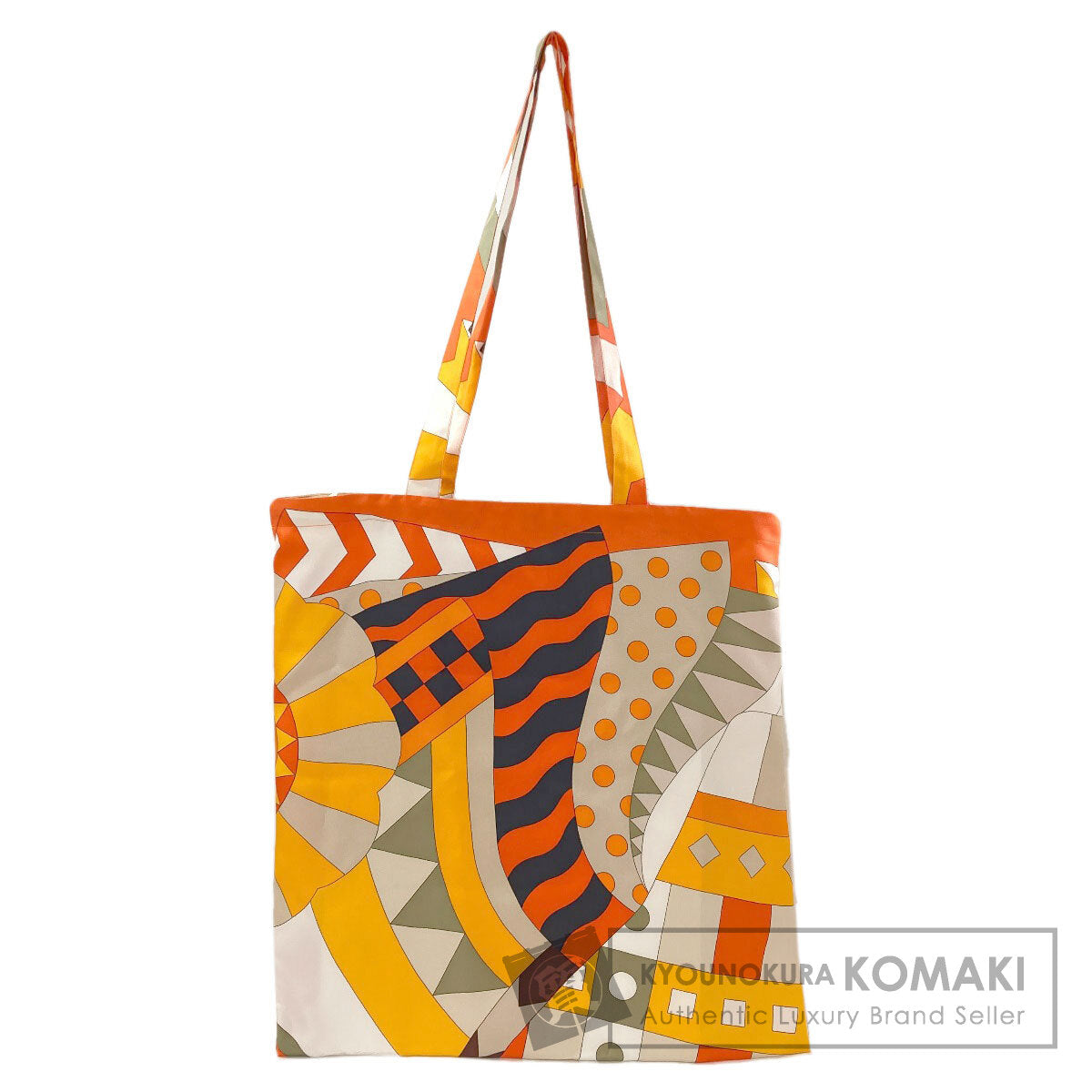 HERMES Petit Ash Eco Bag Tote Bag Silk Ladies [Used]